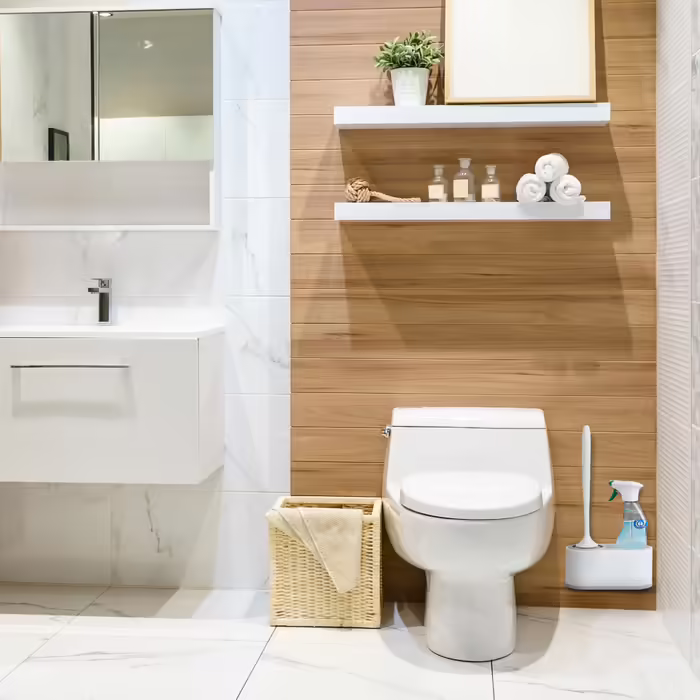 Relaxdays Toilettenbürste mit Wandhalterung