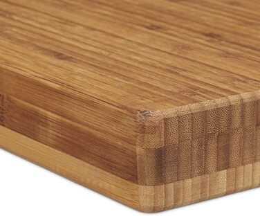Relaxdays Hackbrett Bambus, pflegeleicht, HBT 5,5x45x35cm, massiver Hackblock, geölt, natur (1 Stück)