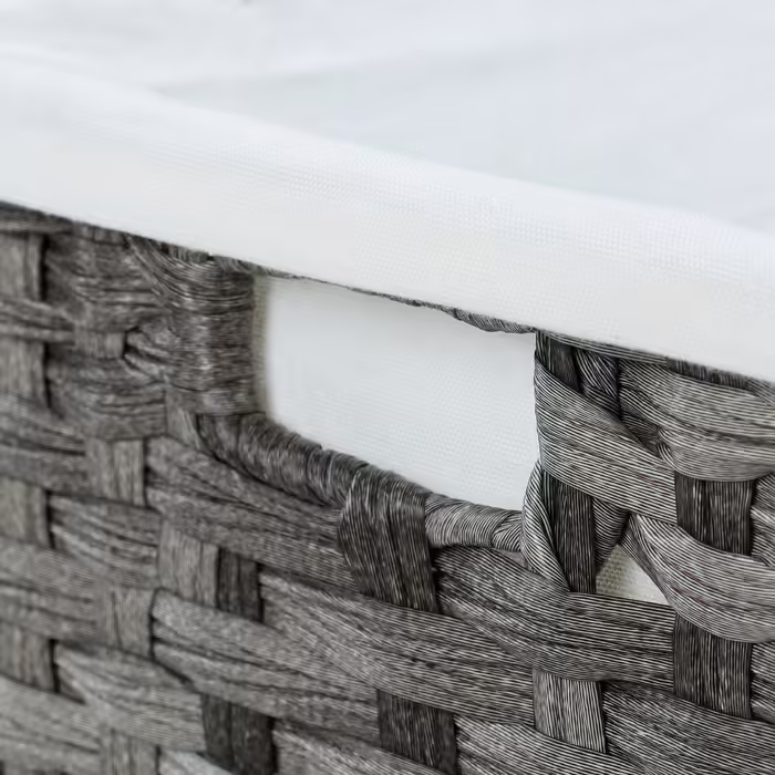 Relaxdays Wäschekorb Rattan-Optik 90 L