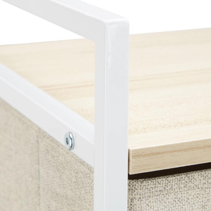 Relaxdays Regalsystem, 5 Schubladen, Metall & Holz, 77,5x83x29 cm, beige, (Design G)