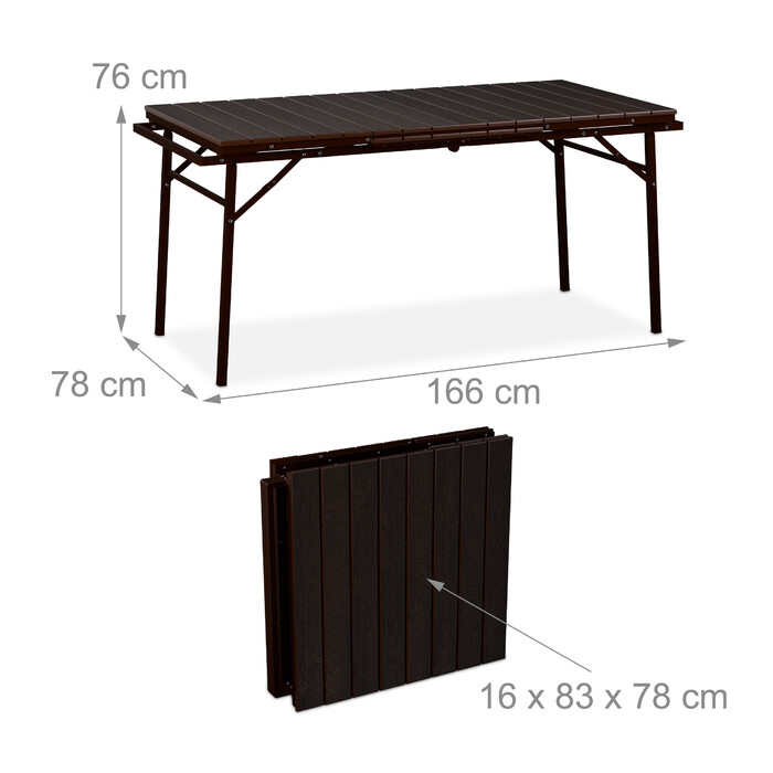 Relaxdays Gartentisch klappbar ausziehbar
