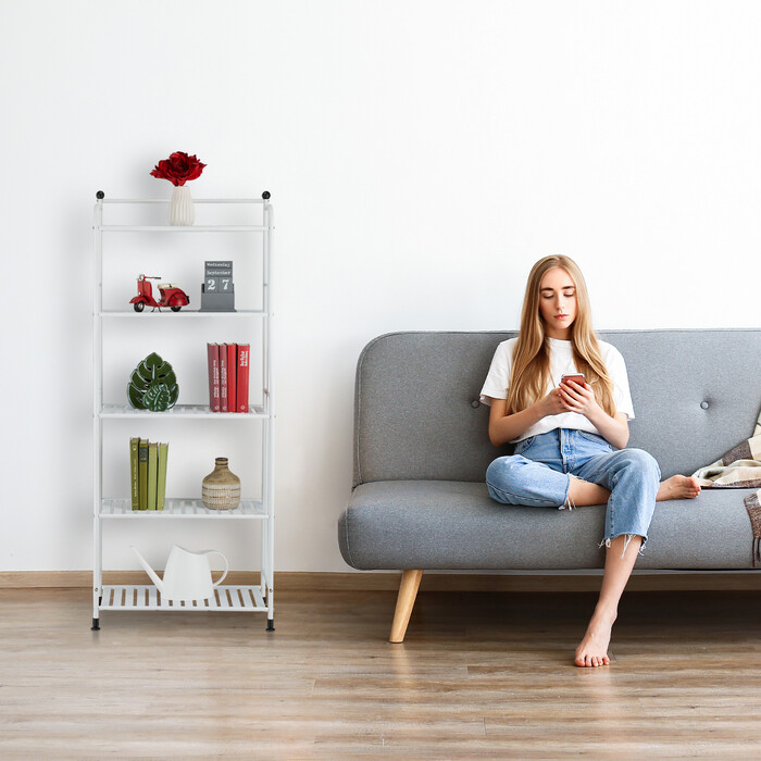 Relaxdays Standregal mit 5 Ablagen