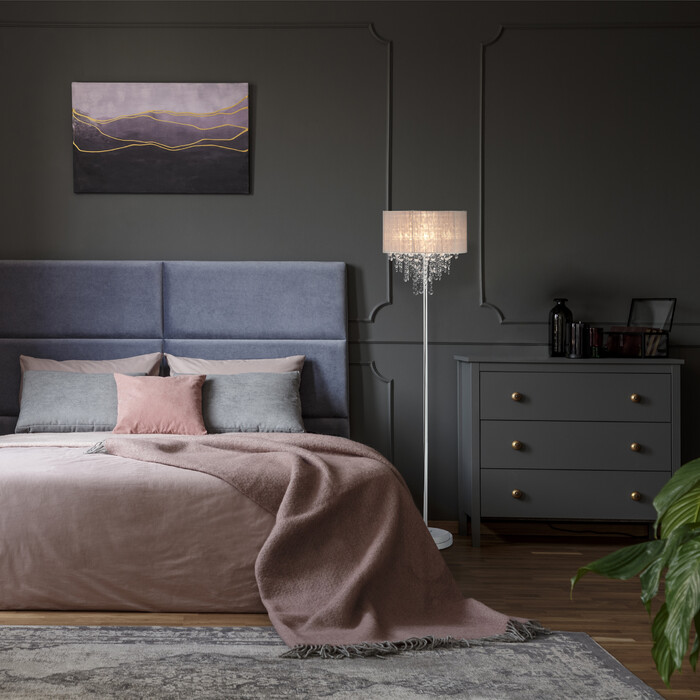 Relaxdays Stehlampe Organza Kristall