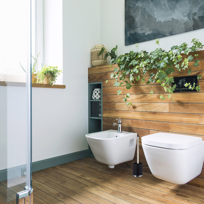 Relaxdays Toilettenbürste 2er Set + 4 Ersatzköpfe