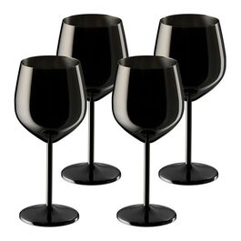 Relaxdays Weingläser Edelstahl 4er Set