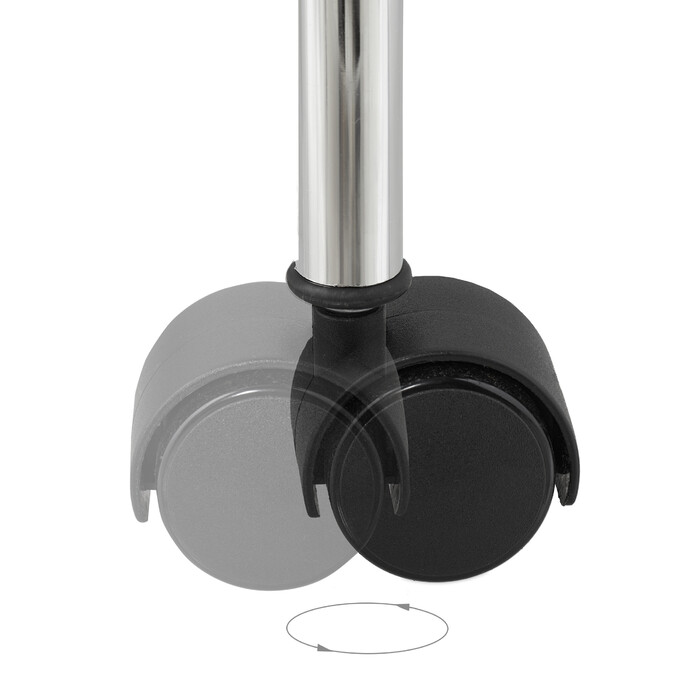 Relaxdays Runder Servierwagen Chrom & Glas