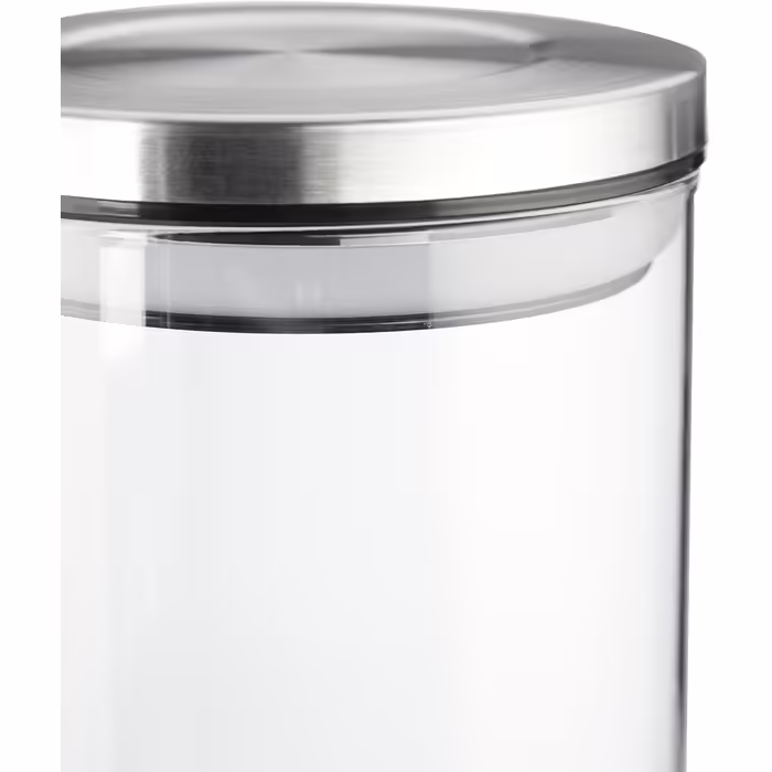 Relaxdays Vorratsglas 3er Set, 600ml, luftdicht, Edelstahl Deckel, für Müsli, Reis & Tee, 14x9.5x9.5 cm