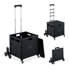 Relaxdays Einkaufstrolley klappbar + Deckel 8 Rad