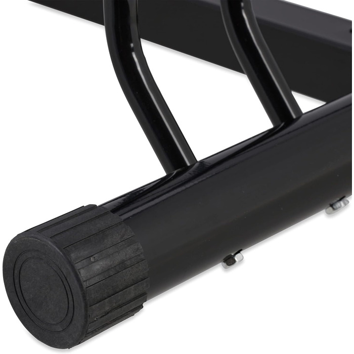 Relaxdays Fahrradständer Boden, für 2, 60 mm Reifenbreite, Metall, Garage, Fahrrad-Abstellständer, schwarz
