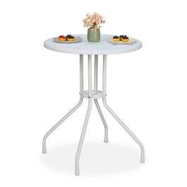 Relaxdays Runder Gartentisch in Rattanoptik