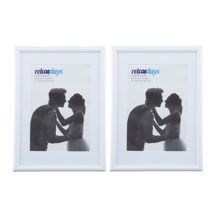 Relaxdays Bilderrahmen 2er Set 13 x 18 cm