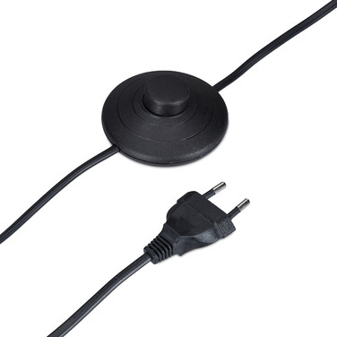 Relaxdays Stehlampe mit Regal in Schwarz