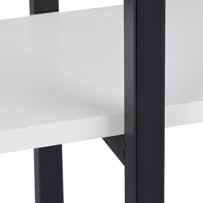 Relaxdays Pflanzenregal, Blumentreppe 6 Ablagen, 150x78x24 cm, Stahl & MDF, (Schwarz/Weiß)