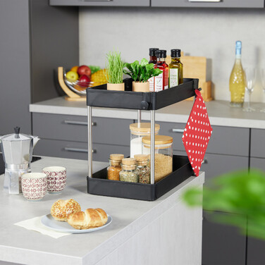 Relaxdays Unter Waschbecken Regal im 2er Set