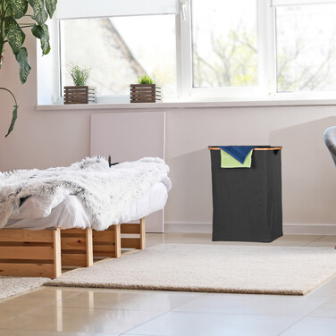 Relaxdays Wäschekorb mit Deckel 105 l