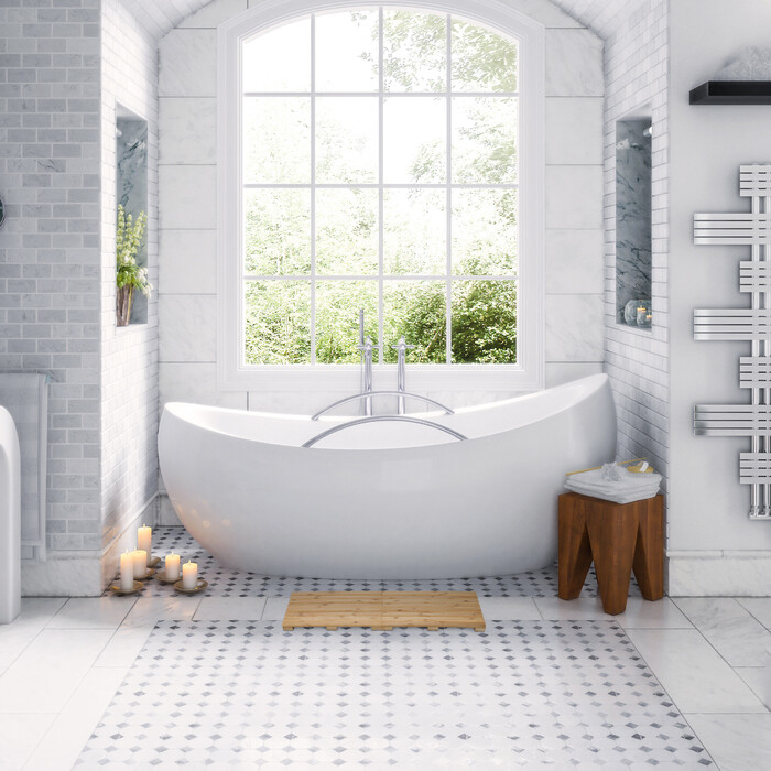 Relaxdays Bambus Badematte