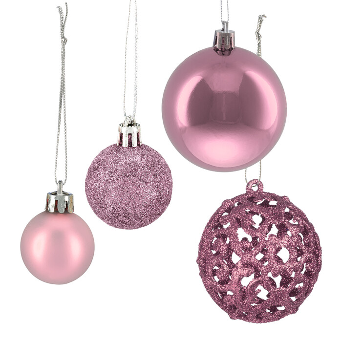 Relaxdays Weihnachtskugeln im 50er Set