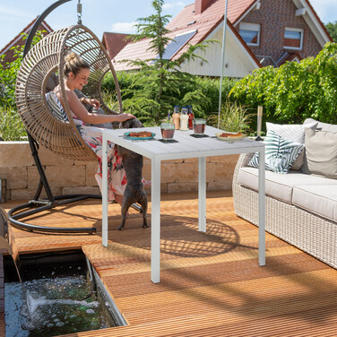 Relaxdays Gartentisch in Holzoptik