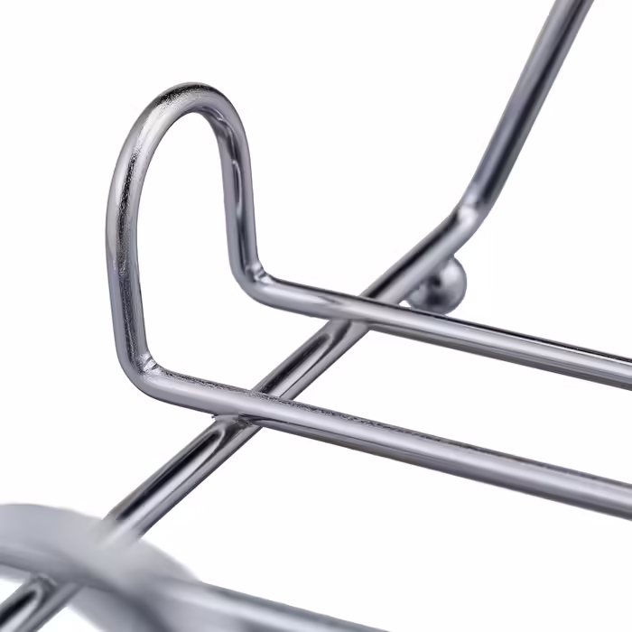 x Serviettenhalter, mit Beschwerer, für 33x33 cm Servietten, Edelstahl-Optik, Design Serviettenständer Metall, silber (4)