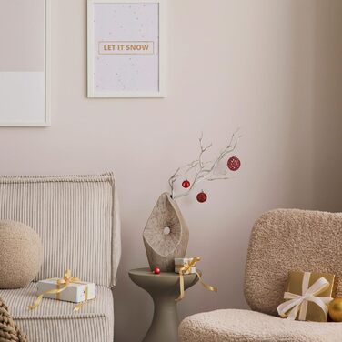 Relaxdays Xmas-Kugeln, 50er Set, glitzernd & matt, Kunststoff, ∅ 3, 4 & 6 cm, rot