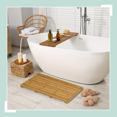 Relaxdays Bambus Badematte