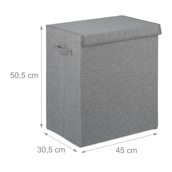 Relaxdays Wäschekorb 2er Set 61 Liter