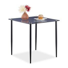 Relaxdays Eckiger Beistelltisch aus Glas