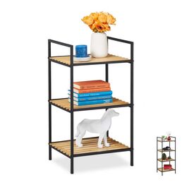 Relaxdays Standregal aus Bambus & Metall