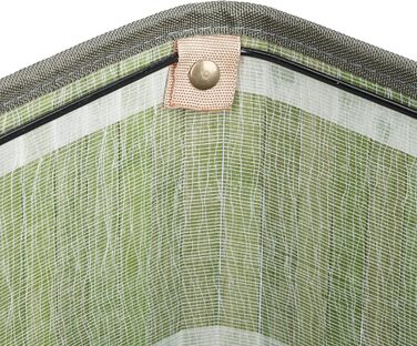 Wäschekorb Bambus, mit Deckel, XL, 83 L, faltbar, HxBxT: 65,5x43,5x33,5 cm, blau (Grün, Creme)