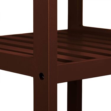 Relaxdays 3 TLG Badregal Set Bambus, Holzregal, Standregal, Bambusregal, Küchenregal, Bücherregal, 3, 4 und 5 Ablagen, Dunkelbraun (Bambus Badregal 3 Ablagen Dunkelbraun)