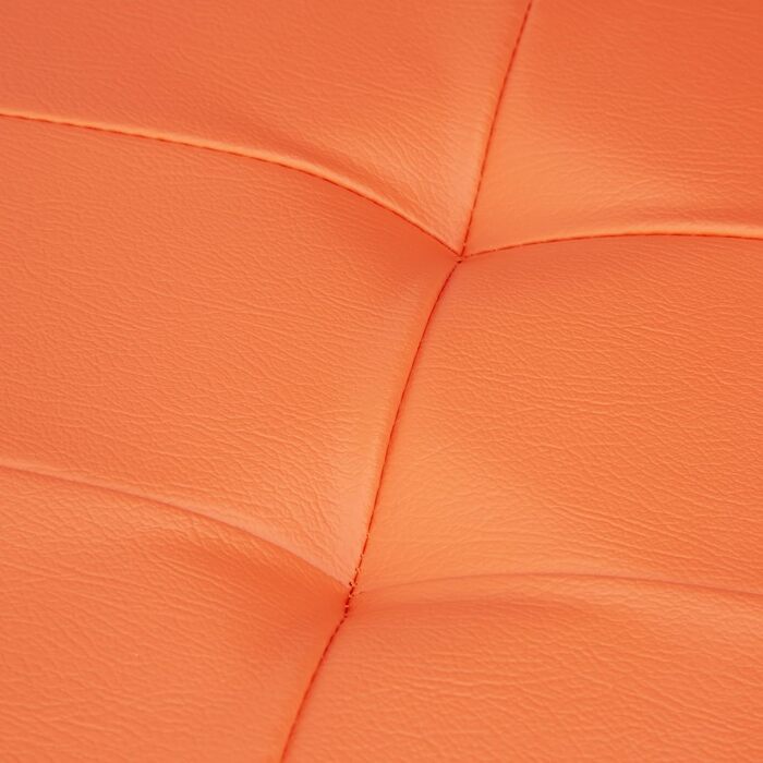 Relaxdays Faltbare Sitzbank XL Kunstleder, 38x114x38 cm, Sitztruhe mit Stauraum, Orange