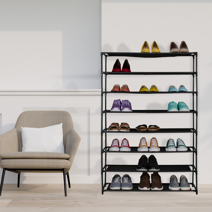 Relaxdays Schuhregal mit Stoffebenen