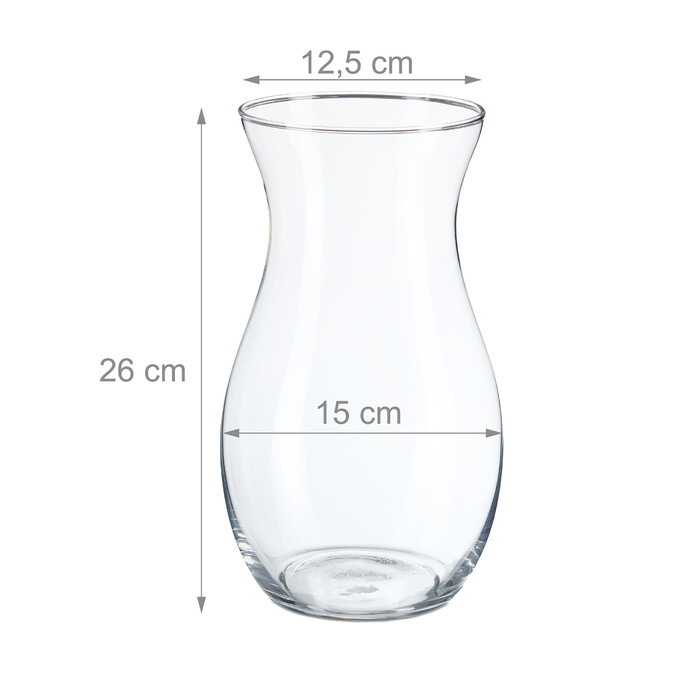 Relaxdays Blumenvase aus Glas