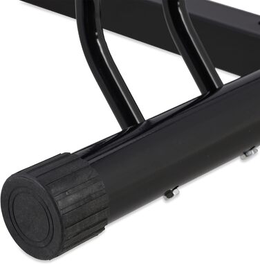 Relaxdays Fahrradständer Boden, für 2, 60 mm Reifenbreite, Metall, Garage, Fahrrad-Abstellständer, schwarz