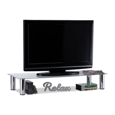 Relaxdays TV-Tisch Glas