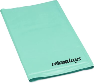Relaxdays Kühlmatte Hund, 60 x 100 cm, selbstkühlende Hundematte, Gel, abwischbar, Kühlunterlage für Haustiere, türkis türkis 60 x 100 cm