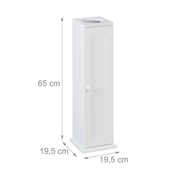 Relaxdays Schmaler Toilettenschrank mit 2 Ablagen