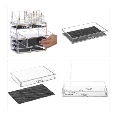 Relaxdays Kosmetikorganizer mit 6 Schubladen