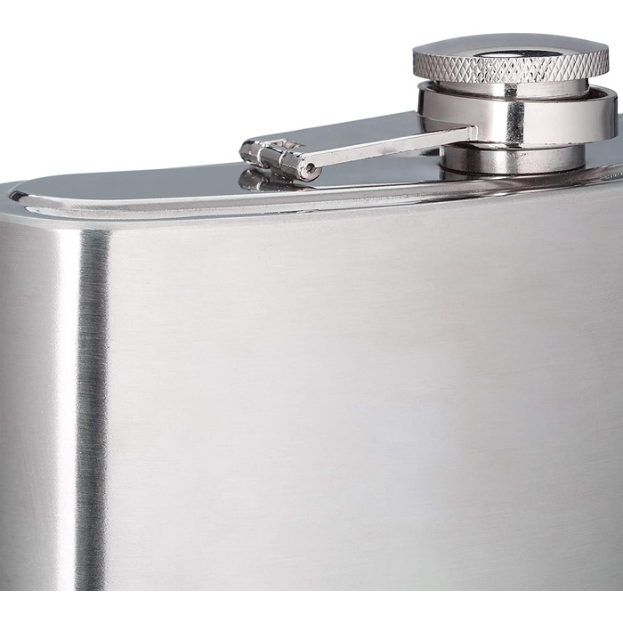 Relaxdays Flachmann XXL aus Edelstahl, Riesen Flachmann mit 1,8l Fassungsvolumen, klassisches Flachmann-Design, silber