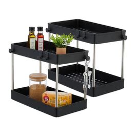 Relaxdays Unter Waschbecken Regal im 2er Set