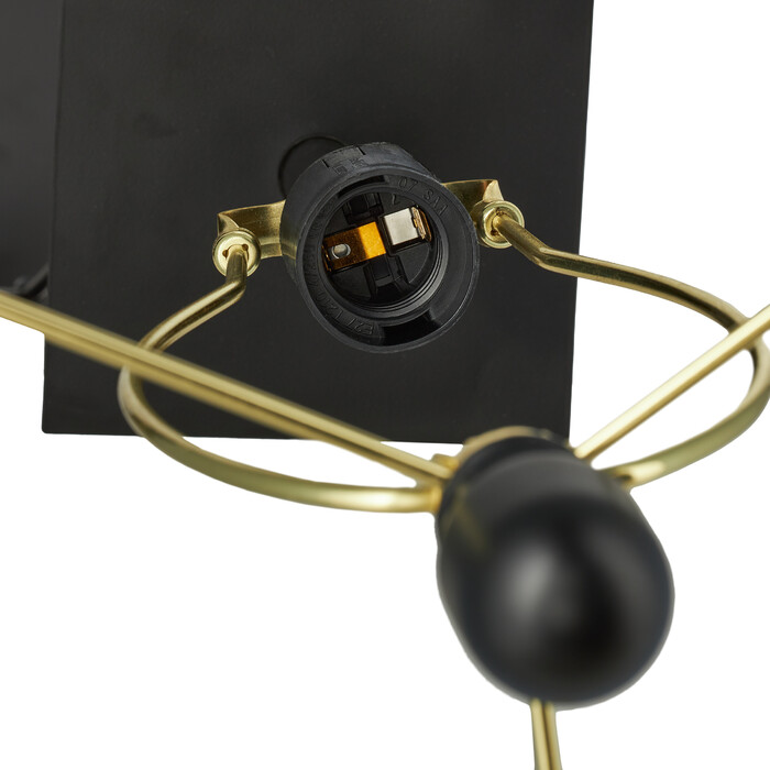 Relaxdays Stehlampe mit Regal in Schwarz