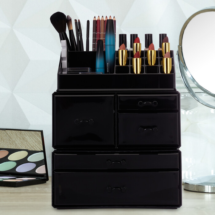 Relaxdays Acryl Make Up Organizer mit 21 Fächern