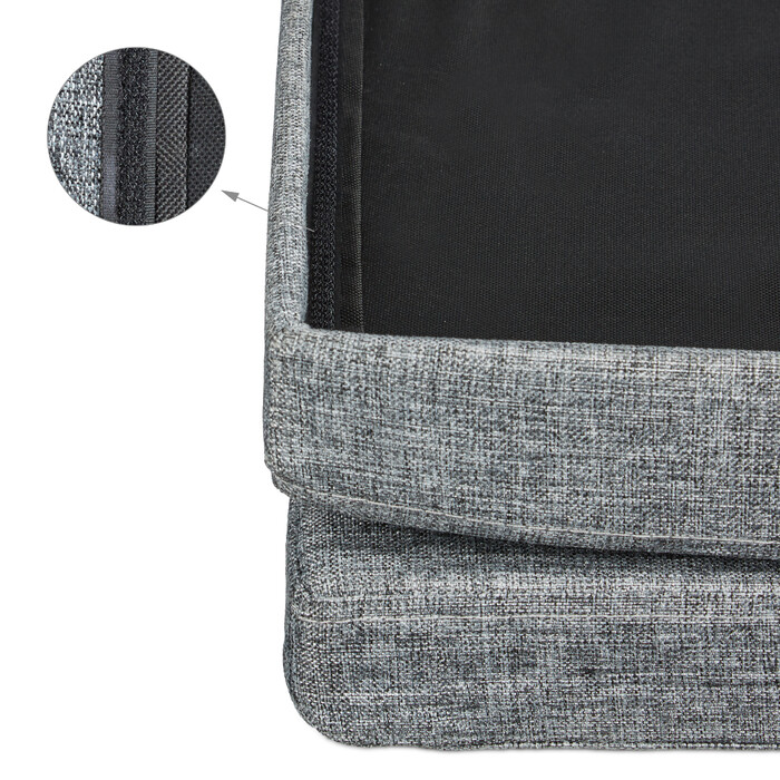 Relaxdays Faltbarer Sitzhocker mit Lehne