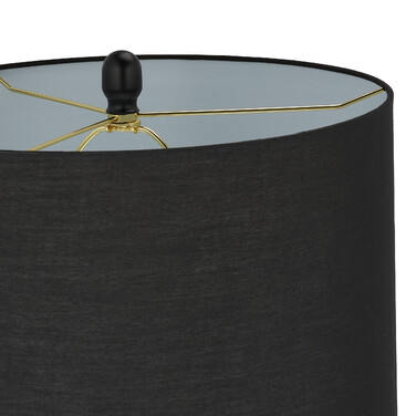 Relaxdays Stehlampe mit Regal in Schwarz