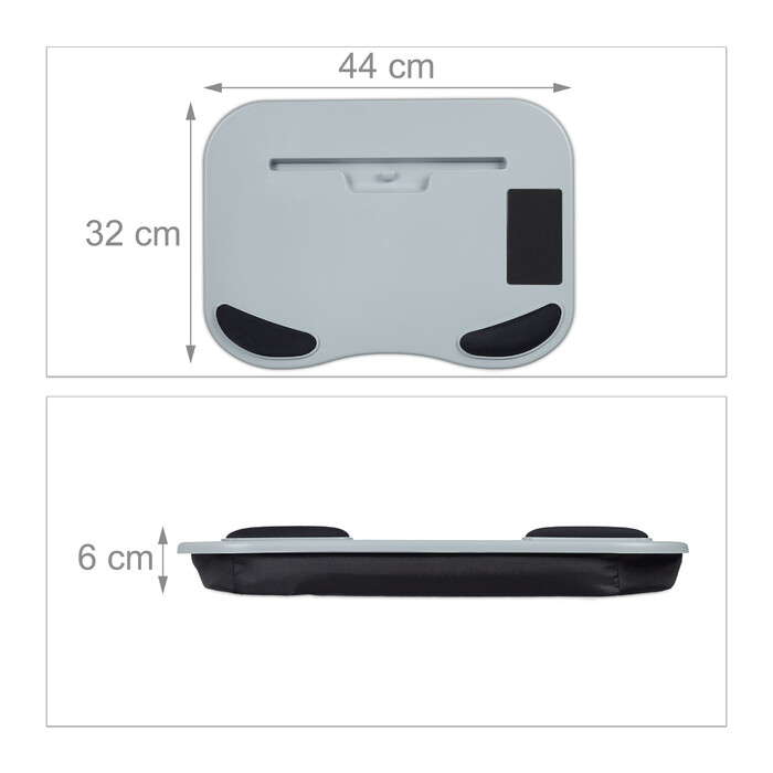 Relaxdays Laptopkissen grau