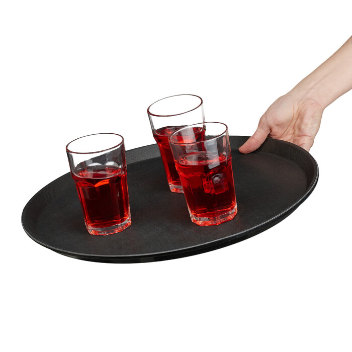 Relaxdays Rundes Gastro Serviertablett 2er Set