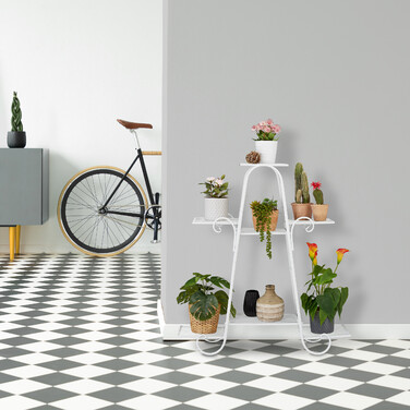 Relaxdays Metall Blumentreppe