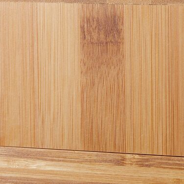 Relaxdays 68 x 55 x 35 cm, Beistelltisch Bambus mit großem Schubfach, moderner Stil, Wohnzimmertisch, H x B x T, Natur