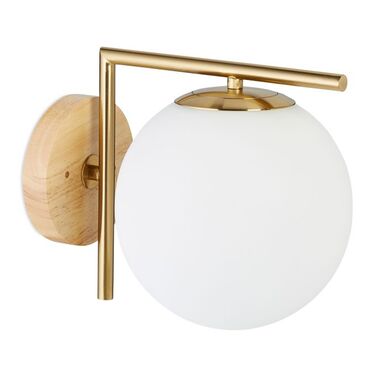 Relaxdays Wandleuchte Messing GLOBI