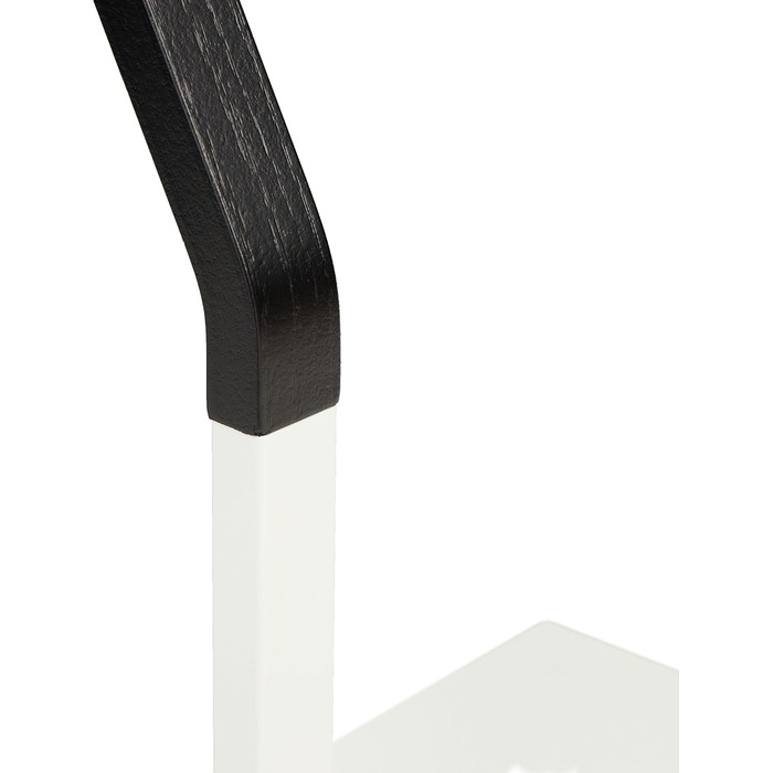 Relaxdays Handtuchständer, 2 Stangen, 85x43,5x20 cm, für Hand-& Duschtücher, Stahl & MDF, schwarz/weiß